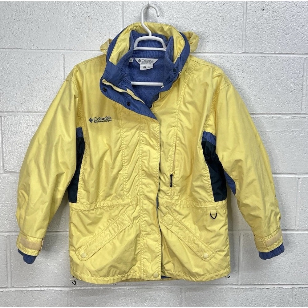 Columbia Interchange Jacket Yellow Blue Parka 3-in-1 / Womens Medium